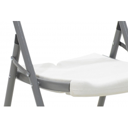 Καρέκλα catering-συνεδρίου πτυσσόμενη Edison pakoworld χρώμα λευκό (45x50x88εκ)