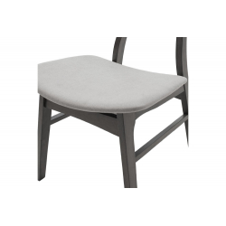 Tραπεζαρία Benson - Orlean pakoworld σετ 5τμχ rustic grey - ύφασμα γκρι 80x80x75εκ