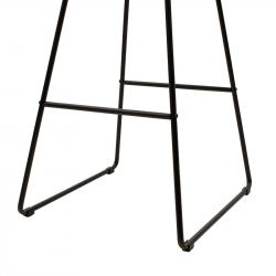 Σκαμπό μπαρ Seth pakoworld μέταλλο μαύρο-μαξιλάρι PVC μαύρο (52x52x99εκ)