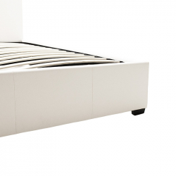 Κρεβάτι Norse pakoworld  pu λευκό με αποθηκευτικό χώρο 160x200εκ