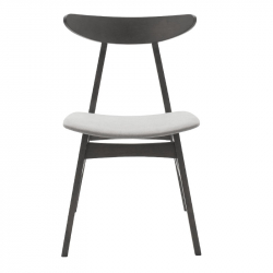 Καρέκλα Orlean pakoworld γκρι ύφασμα-rubberwood ανθρακί πόδι (49x53,5x78εκ)