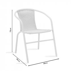 Πολυθρόνα Obbi pakoworld μέταλλο-pe γκρι (54x56x73εκ)