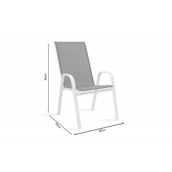 Τραπεζαρία Watson-Calan σετ 3τεμ pakoworld μέταλλο-textilene καφέ 60x60x70εκ
