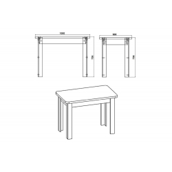 Τραπέζι Celeste pakoworld καρυδί 100x60x73.5εκ