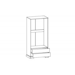 Ντουλάπα Jaden pakoworld δίφυλλη golden oak-λευκό antique 101x62x197,5εκ