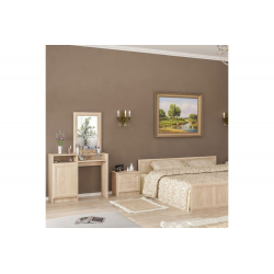 Τουαλέτα κρεβατοκάμαρας Rebecca pakoworld με καθρέπτη sonoma 90x38,5x147,5εκ