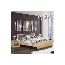Κομοδίνο Lavinia pakoworld ανθρακί-sonoma 46.5x39.5x45.5εκ