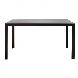 Τραπέζι Nares pakoworld αλουμίνιο μαύρο-plywood ανθρακί 140x80x72.5εκ