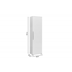 Ντουλάπι-στήλη Diamond1 pakoworld λευκό gloss 50x35x187εκ