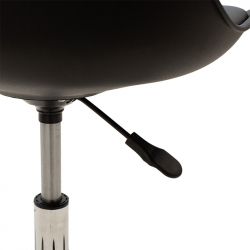 Καρέκλα γραφείου εργασίας Gaston II pakoworld PP-PU μαύρο (48x57x80εκ)