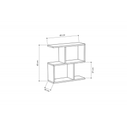 Βοηθητικό τραπέζι Homemania pakoworld γκρι antique 60x20x60εκ