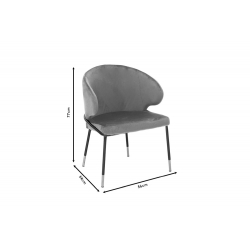 Καρέκλα Nalu pakoworld βελούδο σάπιο μήλο-μαύρο χρυσό πόδι (56x54x77εκ)