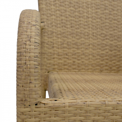 Πολυθρόνα Laura pakoworld μέταλλο-pe rattan φυσικό (58x58x90εκ)