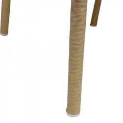 Πολυθρόνα Laura pakoworld μέταλλο-pe rattan φυσικό (58x58x90εκ)