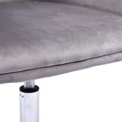 Καρέκλα γραφείου εργασίας Xever pakoworld βελούδο γκρι (55x54x80εκ)