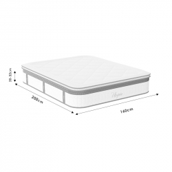 Στρώμα Utopia pakoworld pocket spring με ανώστρωμα aloe vera 30-32cm 160x200εκ