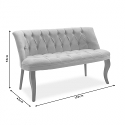 Καναπές Samara pakoworld 2θέσιος ύφασμα γκρι antique 130x64x78εκ