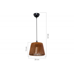 Φωτιστικό οροφής μονόφωτο PWL-1116 pakoworld Ε27 καφέ Φ20x15εκ