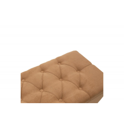 Σκαμπό-μπαούλο Elone pakoworld μόκα-καρυδί 90x40x44εκ