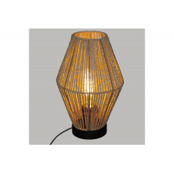 Επιτραπέζιο φωτιστικό PWL-1108 pakoworld Ε27 μπεζ Φ19x32εκ