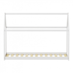 Παιδικό κρεβάτι Nino τ. Montessori pakoworld ξύλο πεύκου σε λευκή απόχρωση 90x190εκ