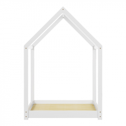 Παιδικό κρεβάτι Nino τ. Montessori pakoworld ξύλο πεύκου σε λευκή απόχρωση 90x190εκ