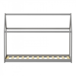 Παιδικό κρεβάτι Nino τ. Montessori pakoworld ξύλο πεύκου σε γκρι απόχρωση 90x190εκ