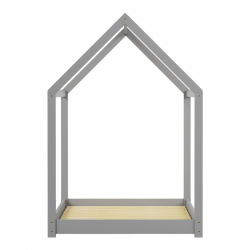 Παιδικό κρεβάτι Nino τ. Montessori pakoworld ξύλο πεύκου σε γκρι απόχρωση 90x190εκ