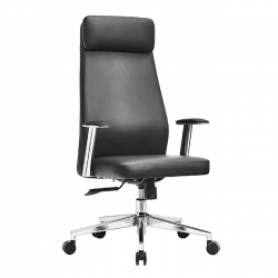 BF8800 Πολυθρόνα Γραφείου Διευθυντή, Pu Μαύρο, Βάση &  68x68x120/128cm