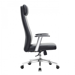 BF8800 Πολυθρόνα Γραφείου Διευθυντή, Pu Μαύρο, Βάση &  68x68x120/128cm