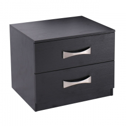 LIFE Κομοδίνο με 2 Συρτάρια, Απόχρωση Zebrano  48x40x39cm