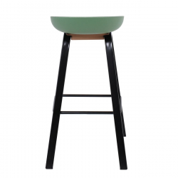PENT Σκαμπό Bar, Μέταλλο Βαφή Μαύρο, PP Πράσινο  49x52x72/84cm