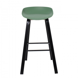 PENT Σκαμπό Bar, Μέταλλο Βαφή Μαύρο, PP Πράσινο  49x52x72/84cm