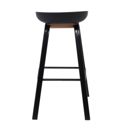 PENT Σκαμπό Bar, Μέταλλο Βαφή Μαύρο, PP Μαύρο  49x52x72/84cm