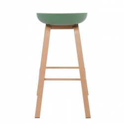 PENT Σκαμπό Bar, Μέταλλο Βαφή Φυσικό, PP Πράσινο  49x52x72/84cm