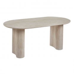 DIAZ Τραπέζι Τραπεζαρίας, ΜDF Απόχρωση Natural Stone  180x90x76cm