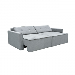 LIDRA Καναπές – Κρεβάτι 2Θέσιος, Ύφασμα Γκρι  Sofa:220x110x90 Bed:137x196cm