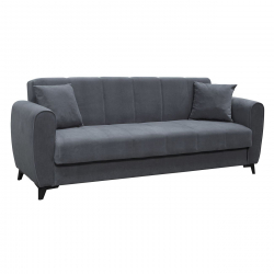 JEROM Καναπές – Κρεβάτι με Αποθηκευτικό Χώρο, 3Θέσιος Ύφασμα Ανθρακί  Sofa:210x78x78 Bed:105x180cm