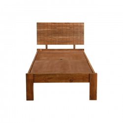 CAPITAL Κρεβάτι Μονό, για Στρώμα 90x200cm, Ακακία Φυσικό  94x205x72cm