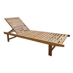 LUGANO Ξαπλώστρα χωρίς ρόδες, Ξύλο Acacia, Απόχρωση Φυσικό  62x196x33cm