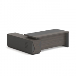 VIP Γραφείο Δεξιά Γωνία, Απόχρωση Grey Walnut  180x90x75/180x50x62 cm