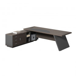 MASTER Γραφείο Αριστερή Γωνία, Απόχρωση Grey Walnut  180x90x75/180x50x62cm
