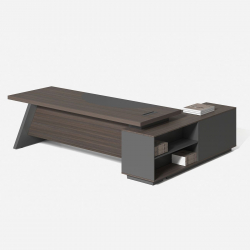 MASTER Γραφείο Αριστερή Γωνία, Απόχρωση Grey Walnut  180x90x75/180x50x62cm