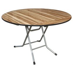 TOPAL ΤΡΑΠΕΖΙ ΠΤΥΣΣΟΜΕΝΟ ΜΕΤΑΛΛΙΚΟ ΓΚΡΙ/WOOD DECO 80x80(D.106)x75cm