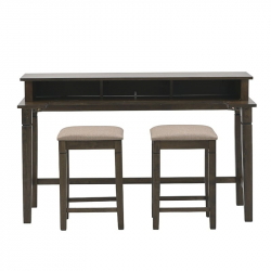 InArt S/3 ΤΡΑΠΕΖΙ ΚΑΙ 2 ΣΚΑΜΠΩ COUNTER HEIGHT ΞΥΛΙΝΑ 152Χ60Χ91/40Χ40Χ60 cm
