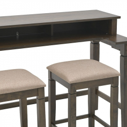 InArt S/3 ΤΡΑΠΕΖΙ ΚΑΙ 2 ΣΚΑΜΠΩ COUNTER HEIGHT ΞΥΛΙΝΑ 152Χ60Χ91/40Χ40Χ60 cm
