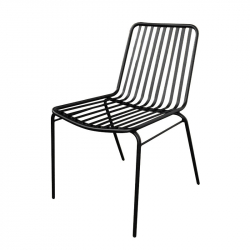 Μεταλλική Καρέκλα 392 Μάυρη 45x58x78cm