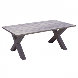 ALLEY Τραπέζι Dining Κήπου-Βεράντας ALU Grey  220x94x72cm