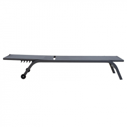 Ξαπλώστρα Jaipur pakoworld αλουμίνιο-textilene ανθρακί (190x56x30εκ)