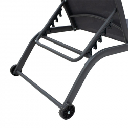 Ξαπλώστρα Jaipur pakoworld αλουμίνιο-textilene ανθρακί (190x56x30εκ)